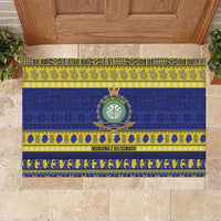 Niue Christmas Rubber Doormat Monuina e Kilisimasi Hiapo Motifs - Polynesian Pride