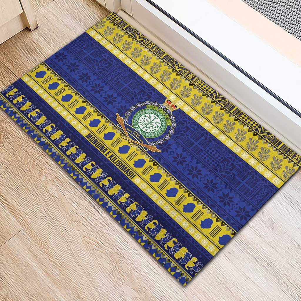 Niue Christmas Rubber Doormat Monuina e Kilisimasi Hiapo Motifs - Polynesian Pride