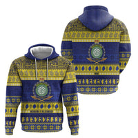 Niue Christmas Zip Hoodie Monuina e Kilisimasi Hiapo Motifs - Polynesian Pride