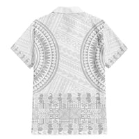 Niue White Sunday Family Matching Mermaid Dress and Hawaiian Shirt Tapu Fanau Ia Puakenikeni Hiapo Pattern - Polynesian Pride