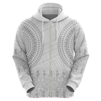 Niue White Sunday Hoodie Tapu Fanau Ia Puakenikeni Hiapo Pattern - Polynesian Pride