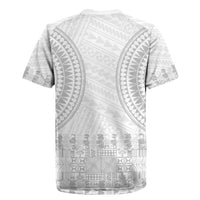 Niue White Sunday Rugby Jersey Tapu Fanau Ia Puakenikeni Hiapo Pattern - Polynesian Pride