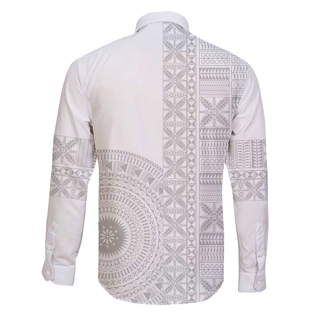 Niue White Sunday Family Matching Short Sleeve Bodycon Dress and Hawaiian Shirt Half Hiapo Pattern Vibes - Polynesian Pride