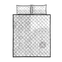 Niue White Sunday Quilt Bed Set Half Hiapo Pattern Vibes - Polynesian Pride