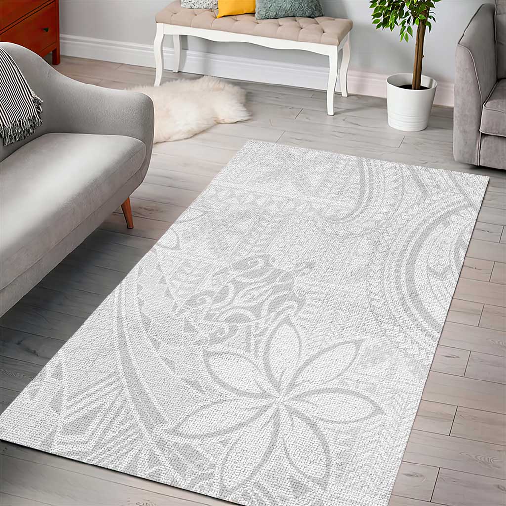 Tapu Fanau Ia Niue Area Rug Happy White Sunday Unique Hiapo - Polynesian Pride