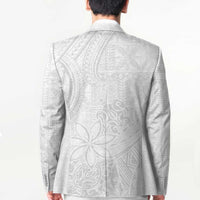 Tapu Fanau Ia Niue Blazer Happy White Sunday Unique Hiapo - Polynesian Pride