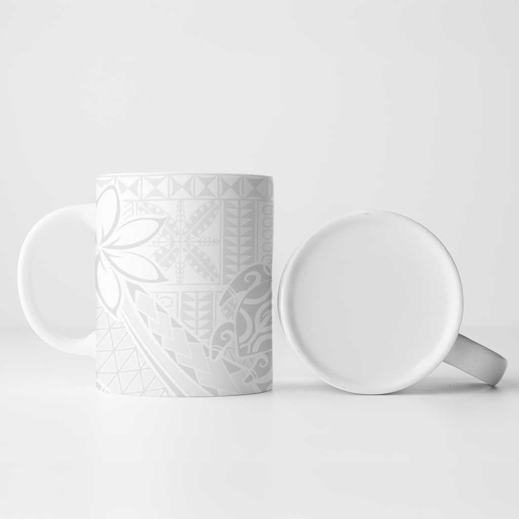 Tapu Fanau Ia Niue Ceramic Mug Happy White Sunday Unique Hiapo - Polynesian Pride