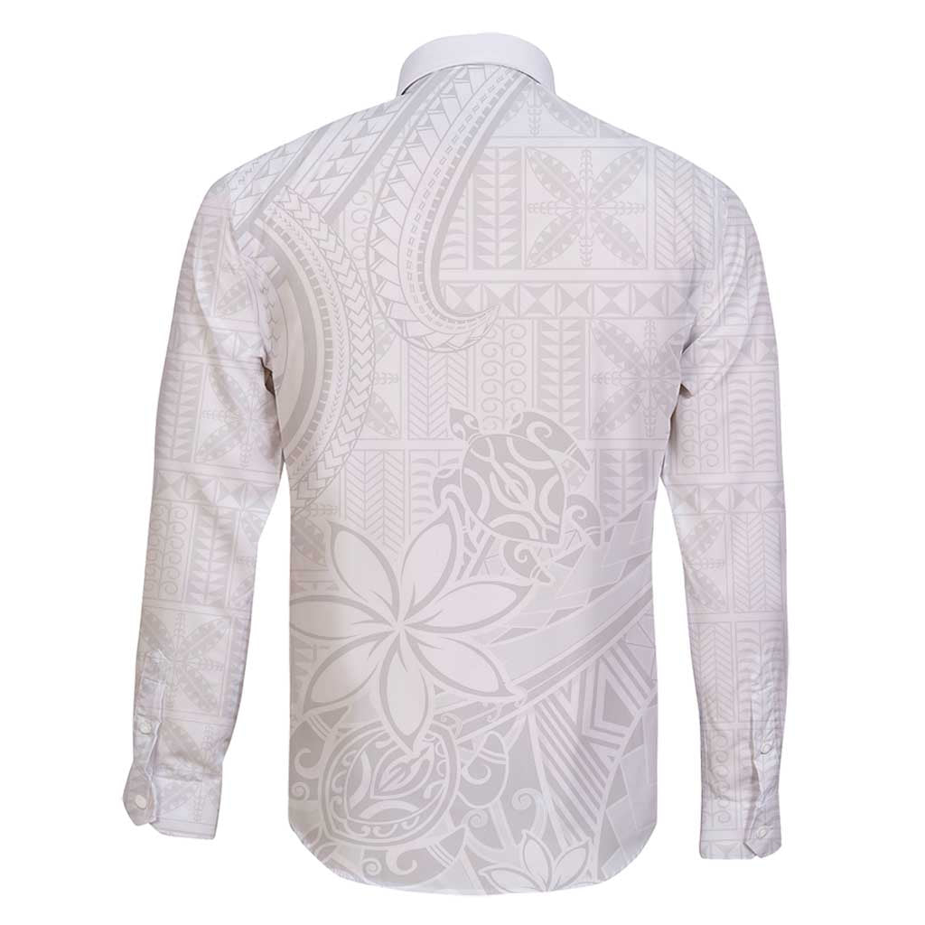 Tapu Fanau Ia Niue Family Matching Long Sleeve Bodycon Dress and Hawaiian Shirt Happy White Sunday Unique Hiapo - Polynesian Pride