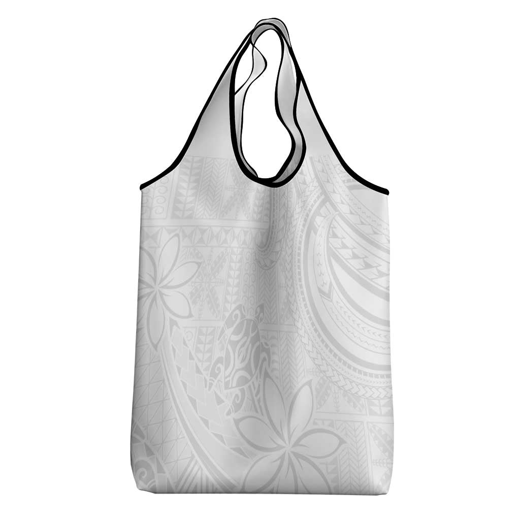 Tapu Fanau Ia Niue Grocery Bag Happy White Sunday Unique Hiapo - Polynesian Pride