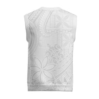 Tapu Fanau Ia Niue Christmas Knitted V-Neck Vest Happy White Sunday Unique Hiapo - Polynesian Pride