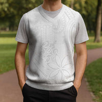 Tapu Fanau Ia Niue Christmas Knitted V-Neck Vest Happy White Sunday Unique Hiapo - Polynesian Pride