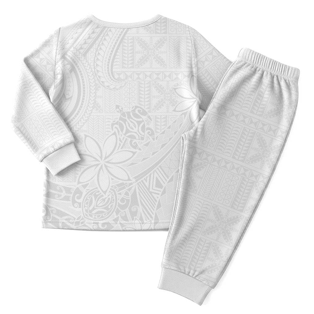Tapu Fanau Ia Niue Christmas Pajama Set Happy White Sunday Unique Hiapo - Polynesian Pride