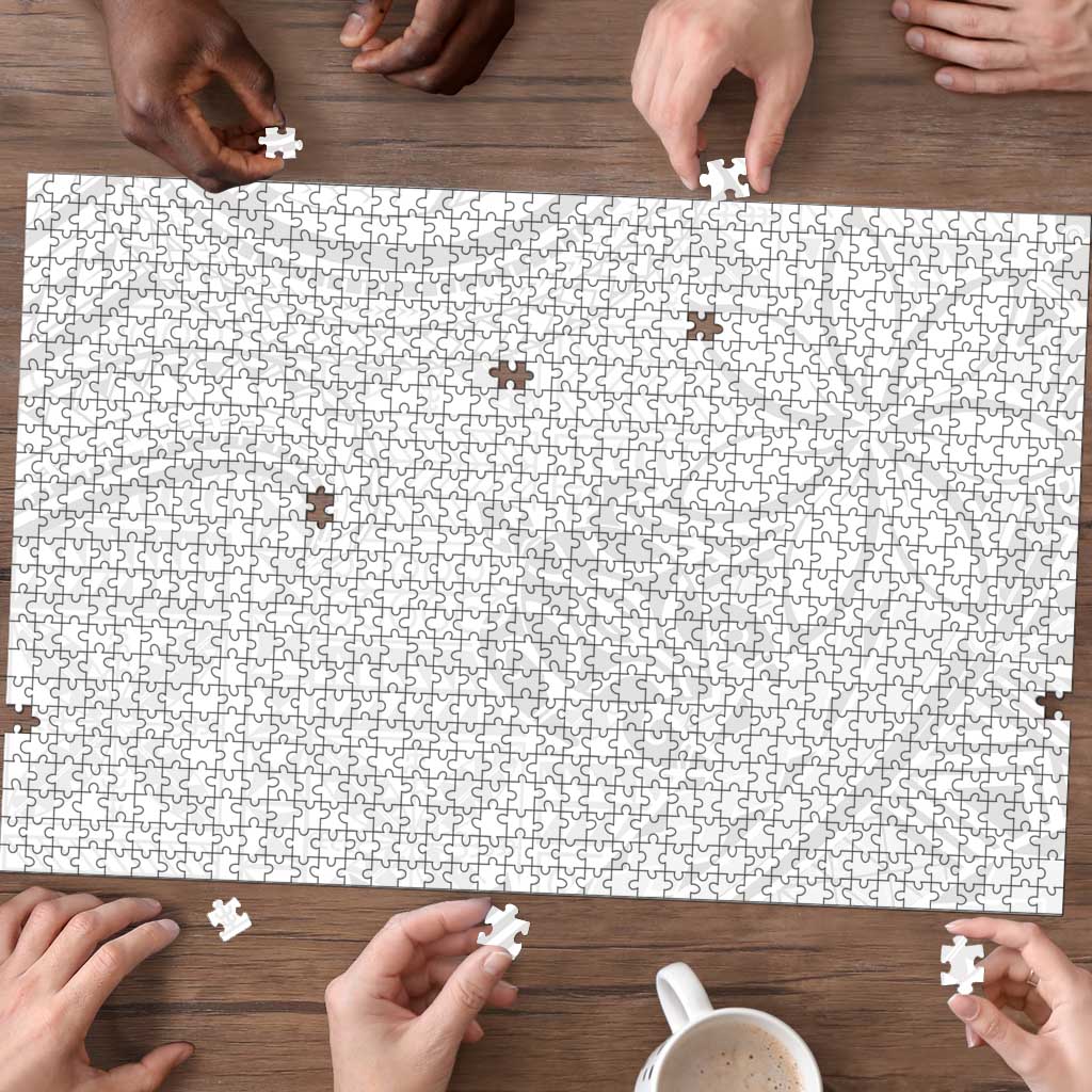 Tapu Fanau Ia Niue Puzzle Happy White Sunday Unique Hiapo - Polynesian Pride