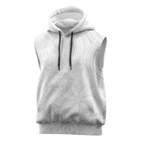 Tapu Fanau Ia Niue Sleeveless Hoodie Happy White Sunday Unique Hiapo - Polynesian Pride