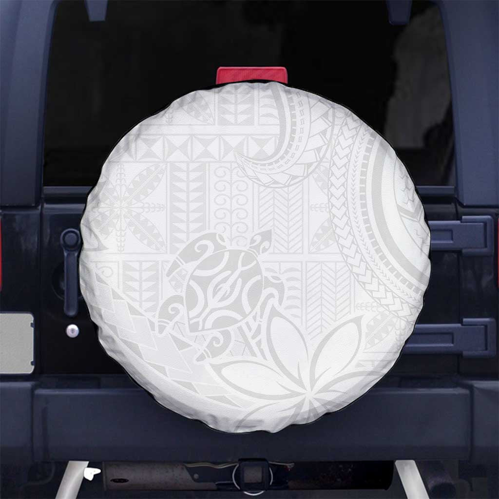 Tapu Fanau Ia Niue Spare Tire Cover Happy White Sunday Unique Hiapo - Polynesian Pride