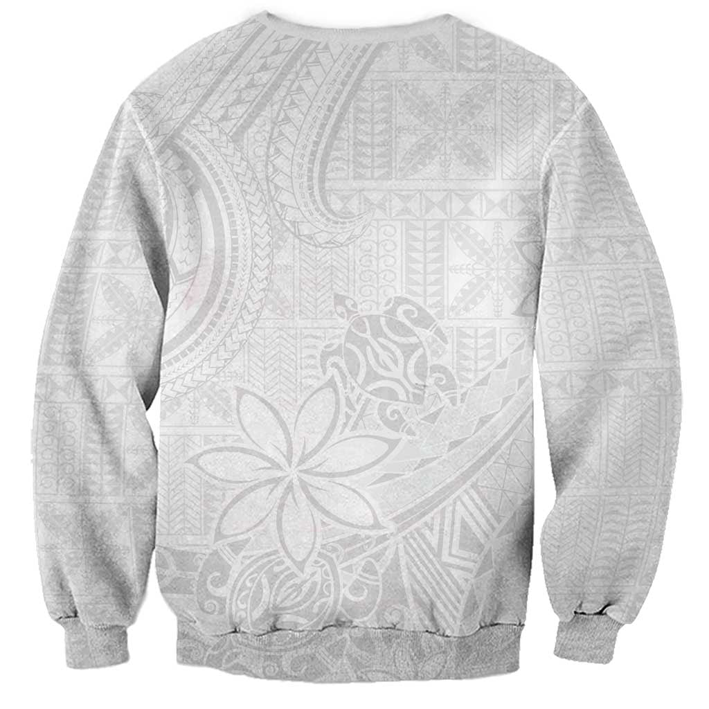 Tapu Fanau Ia Niue Sweatshirt Happy White Sunday Unique Hiapo - Polynesian Pride