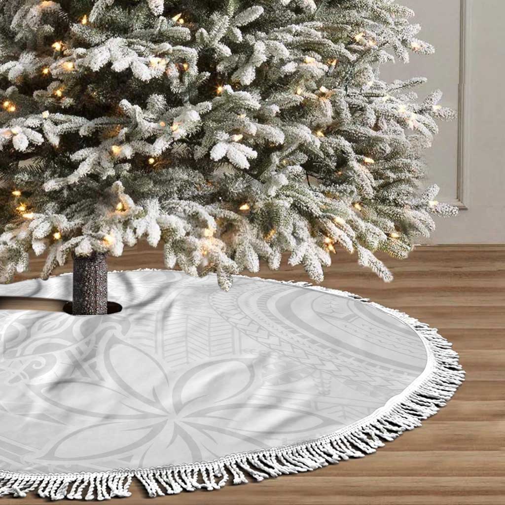 Tapu Fanau Ia Niue Tree Skirt Happy White Sunday Unique Hiapo - Polynesian Pride