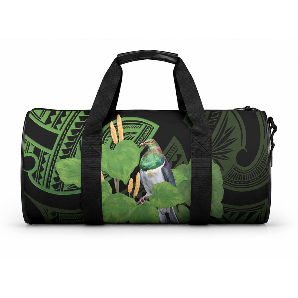 Kawakawa Rongoa Maori Kereru New Zealand Duffle Bag LT14 One size Green - Polynesian Pride