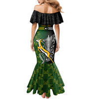 Personalised New Zealand and South Africa Rugby Mermaid Dress 2023 World Cup Final All Black Springboks Together LT14 - Polynesian Pride