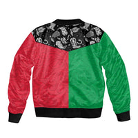 Vanuatu Cowboy Bomber Jacket Cowboy Symbols Split Stylized - Polynesian Pride