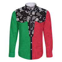 Vanuatu Cowboy Family Matching Mermaid Dress and Hawaiian Shirt Cowboy Symbols Split Stylized - Polynesian Pride