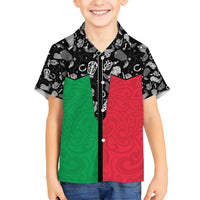Vanuatu Cowboy Family Matching Off Shoulder Maxi Dress and Hawaiian Shirt Cowboy Symbols Split Stylized - Polynesian Pride
