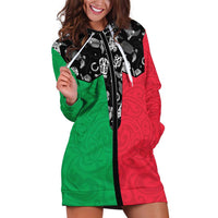 Vanuatu Cowboy Hoodie Dress Cowboy Symbols Split Stylized - Polynesian Pride