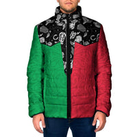 Vanuatu Cowboy Padded Jacket Cowboy Symbols Split Stylized - Polynesian Pride