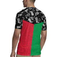 Vanuatu Cowboy Rugby Jersey Cowboy Symbols Split Stylized - Polynesian Pride