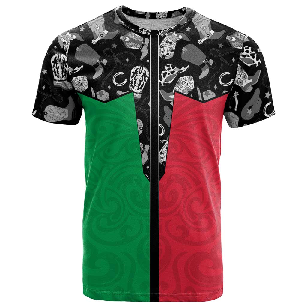 Vanuatu Cowboy T Shirt Cowboy Symbols Split Stylized - Polynesian Pride