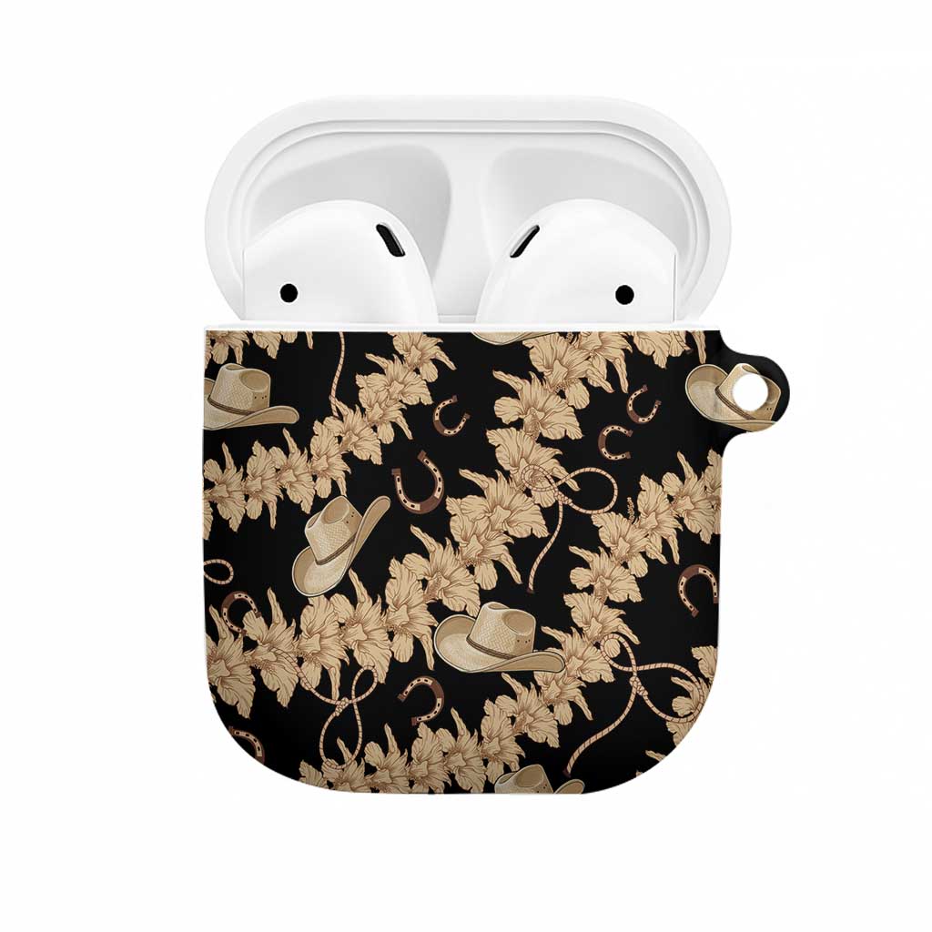 Vanuatu Cowboy AirPods Case Seamless Straw Hats Hibiscus - Polynesian Pride