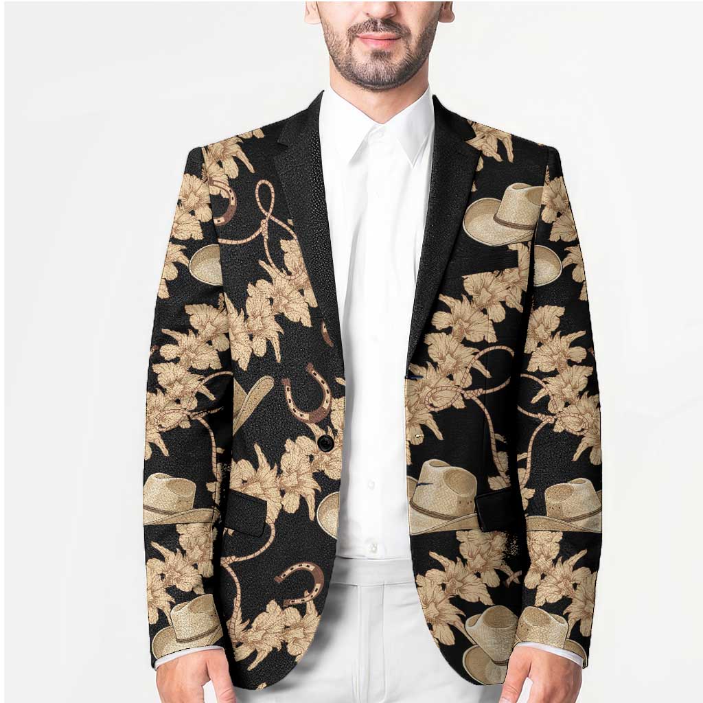 Vanuatu Cowboy Blazer Seamless Straw Hats Hibiscus - Polynesian Pride