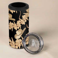 Vanuatu Cowboy 4 in 1 Can Cooler Tumbler Seamless Straw Hats Hibiscus - Polynesian Pride