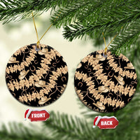 Vanuatu Cowboy Ceramic Ornament Seamless Straw Hats Hibiscus - Polynesian Pride