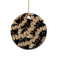 Vanuatu Cowboy Ceramic Ornament Seamless Straw Hats Hibiscus - Polynesian Pride