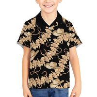 Vanuatu Cowboy Family Matching Puletasi and Hawaiian Shirt Seamless Straw Hats Hibiscus - Polynesian Pride