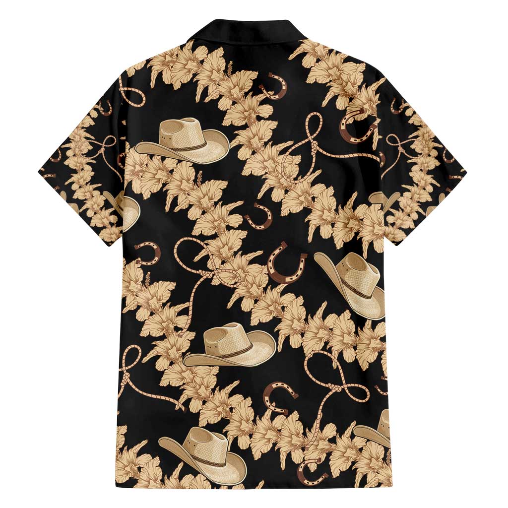 Vanuatu Cowboy Family Matching Summer Maxi Dress and Hawaiian Shirt Seamless Straw Hats Hibiscus - Polynesian Pride