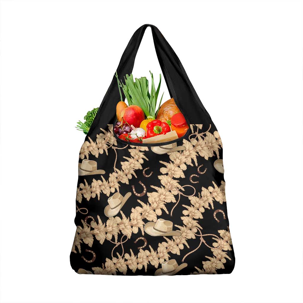 Vanuatu Cowboy Grocery Bag Seamless Straw Hats Hibiscus - Polynesian Pride