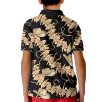Vanuatu Cowboy Kid Polo Shirt Seamless Straw Hats Hibiscus - Polynesian Pride