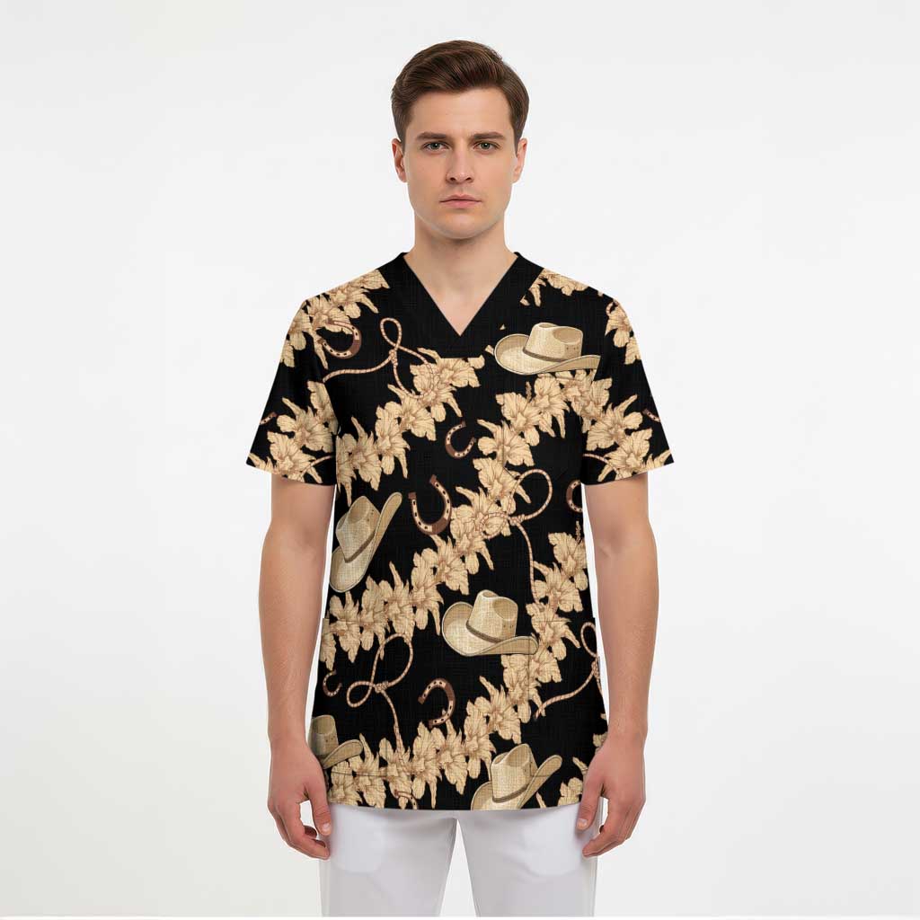 Vanuatu Cowboy Scrub Top Seamless Straw Hats Hibiscus - Polynesian Pride