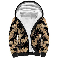 Vanuatu Cowboy Sherpa Hoodie Seamless Straw Hats Hibiscus - Polynesian Pride