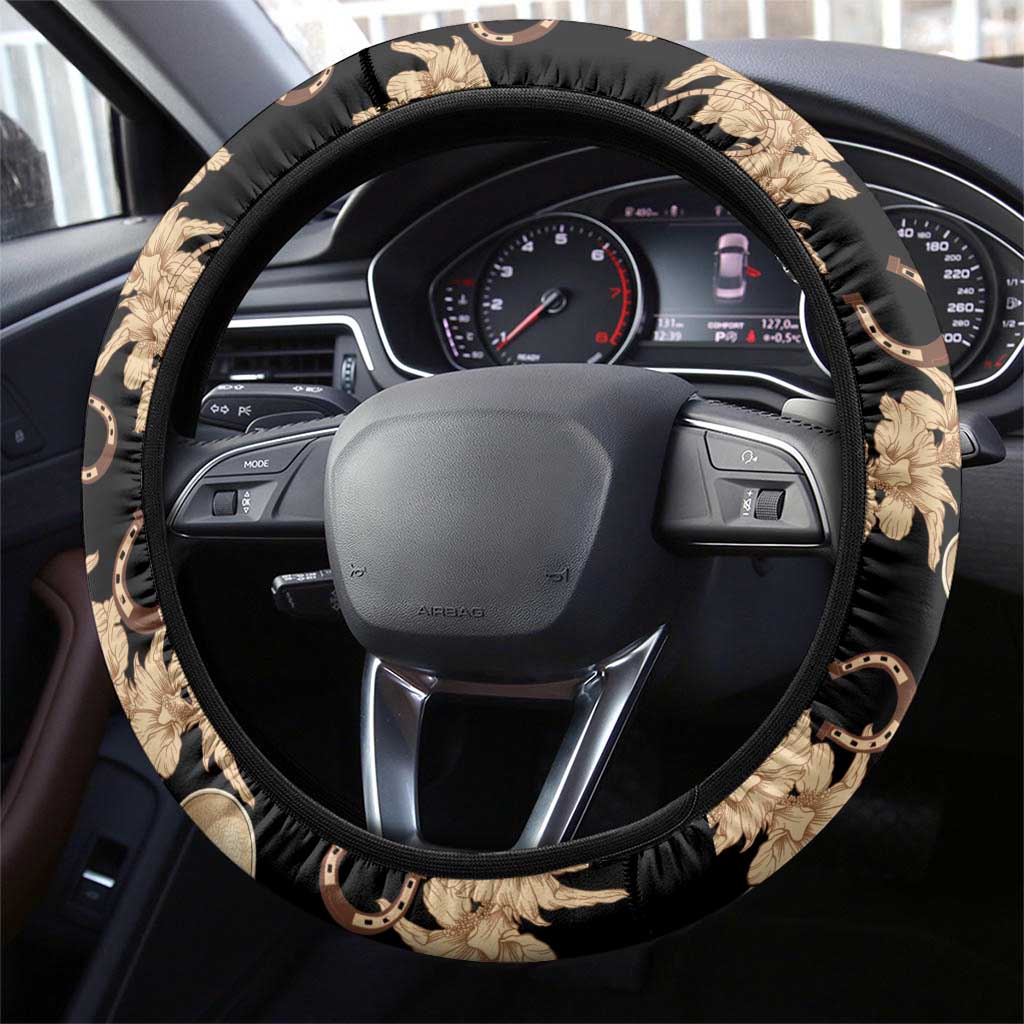 Vanuatu Cowboy Steering Wheel Cover Seamless Straw Hats Hibiscus - Polynesian Pride