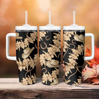 Vanuatu Cowboy Tumbler With Handle Seamless Straw Hats Hibiscus - Polynesian Pride