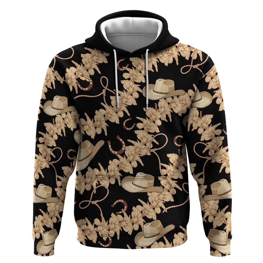 Vanuatu Cowboy Zip Hoodie Seamless Straw Hats Hibiscus - Polynesian Pride