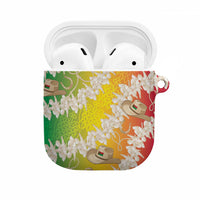 Vanuatu Cowboy AirPods Case Straw Hats Hibiscus With Sand Drawing - Polynesian Pride