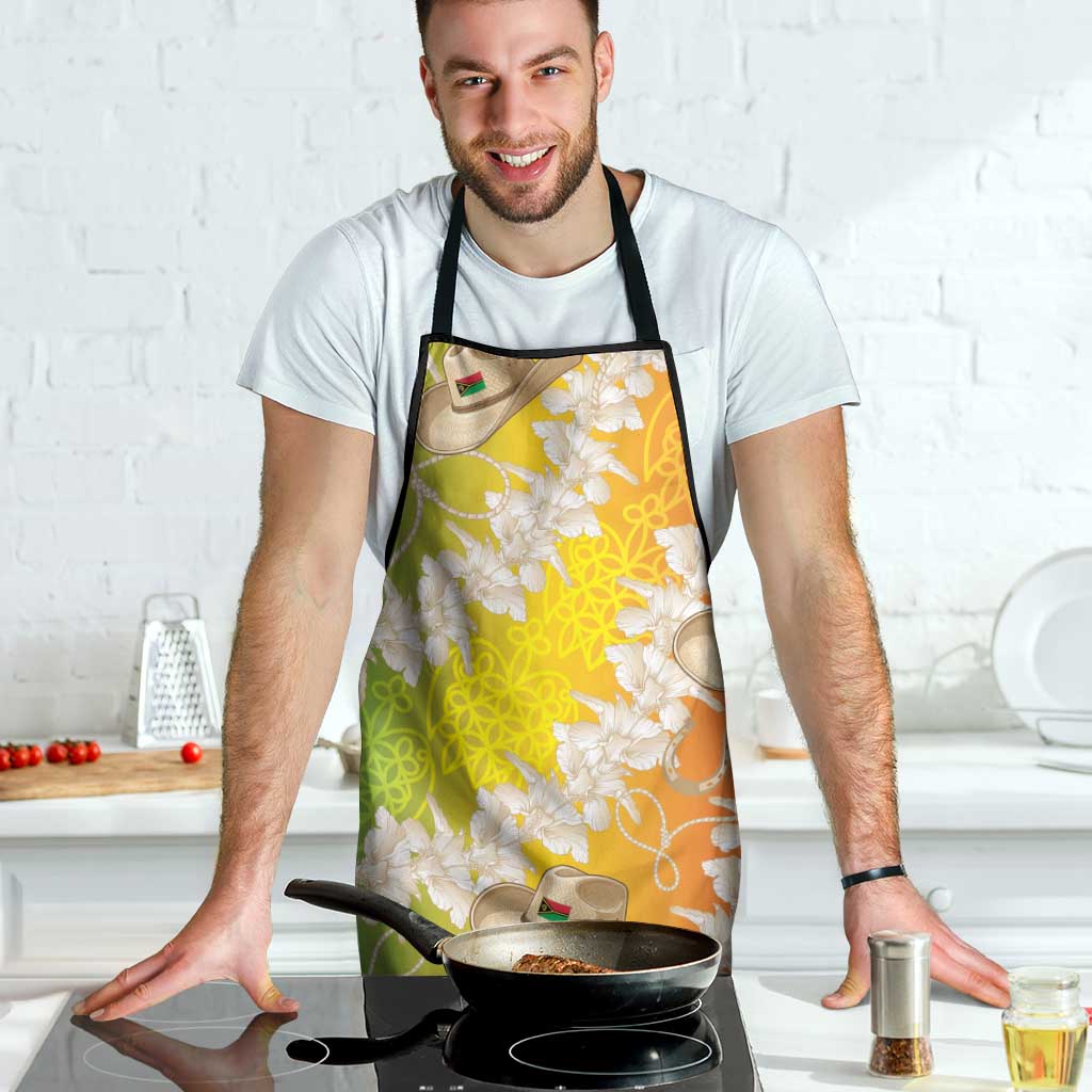 Vanuatu Cowboy Apron Straw Hats Hibiscus With Sand Drawing - Polynesian Pride