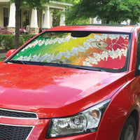 Vanuatu Cowboy Auto Sun Shade Straw Hats Hibiscus With Sand Drawing - Polynesian Pride