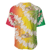 Vanuatu Cowboy Baseball Jersey Straw Hats Hibiscus With Sand Drawing - Polynesian Pride