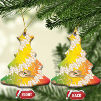 Vanuatu Cowboy Ceramic Ornament Straw Hats Hibiscus With Sand Drawing - Polynesian Pride