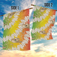 Vanuatu Cowboy Garden Flag Straw Hats Hibiscus With Sand Drawing - Polynesian Pride